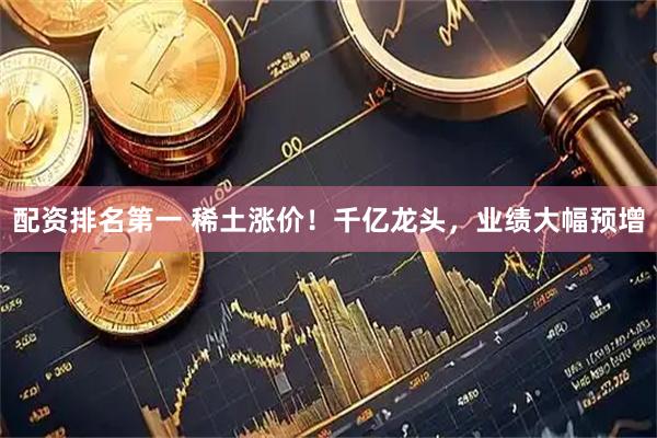 配资排名第一 稀土涨价！千亿龙头，业绩大幅预增